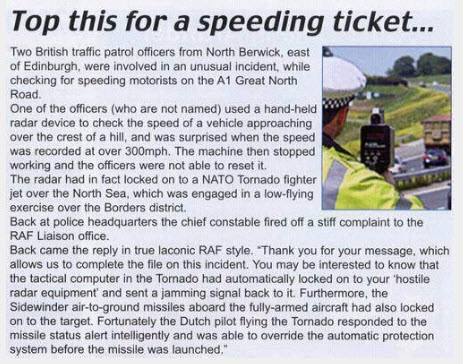 Speeding ticket...